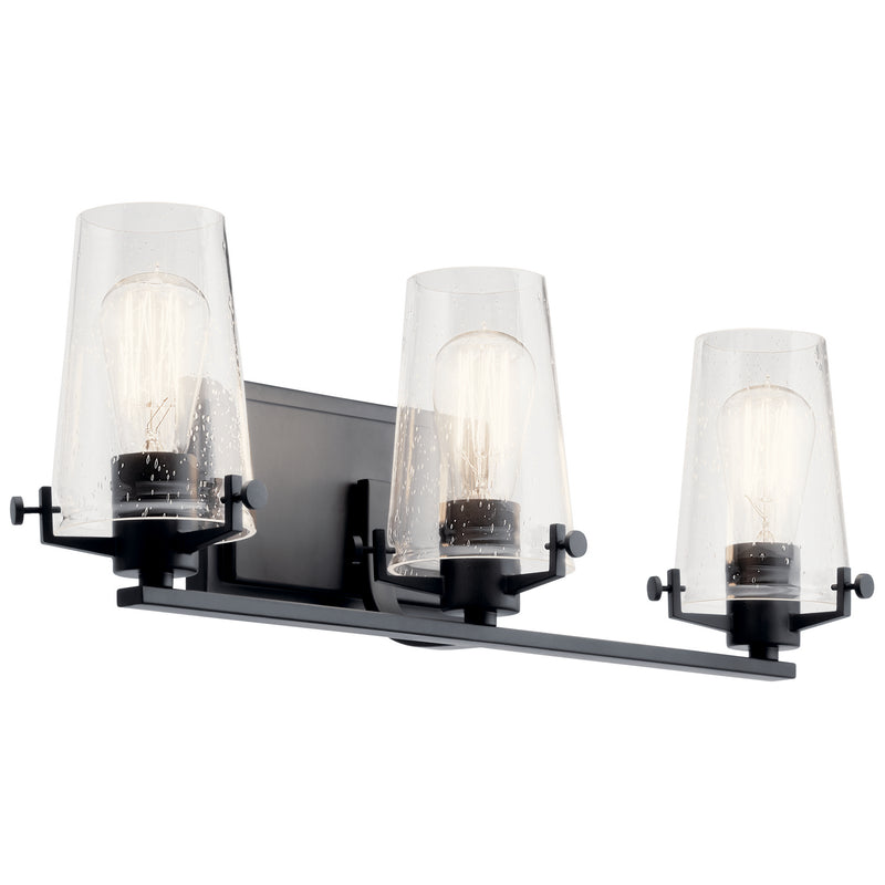 Kichler 45297BK Three Light Bath, Black Finish-LightingWellCo