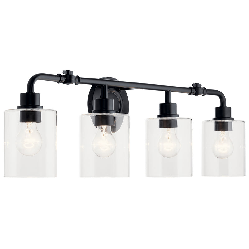 Kichler 45667BK Four Light Bath, Black Finish-LightingWellCo