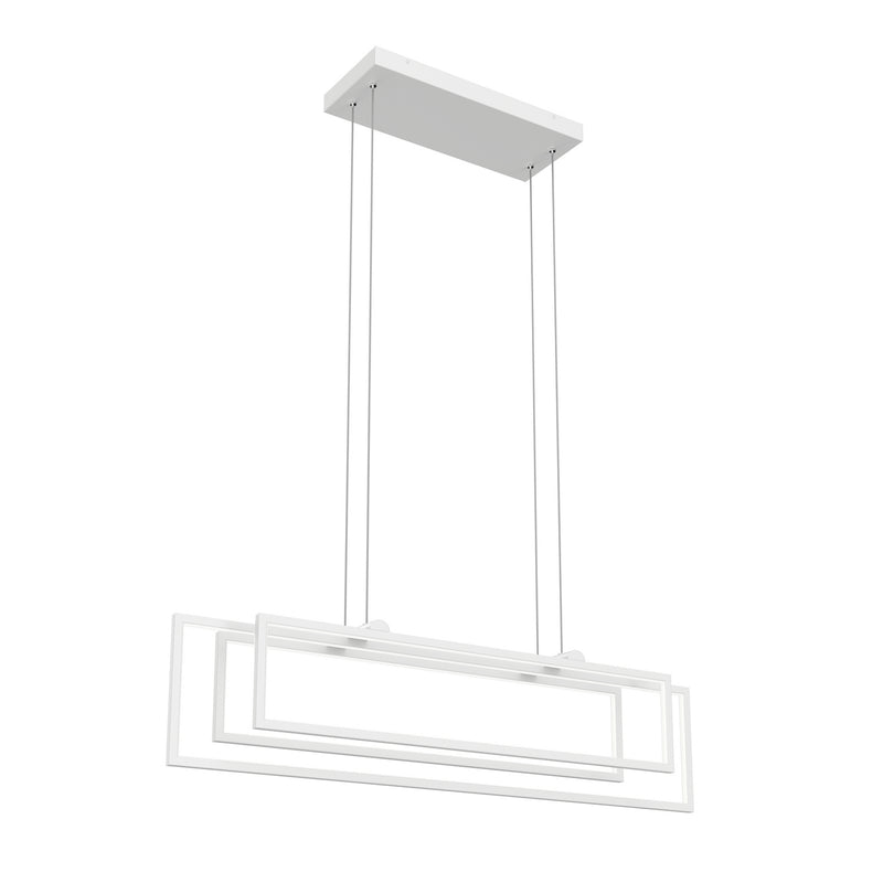 Kichler 84322WH LED Linear Chandelier, White Finish-LightingWellCo