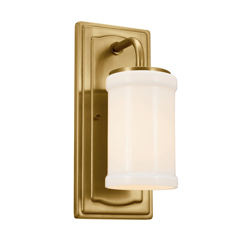 Kichler 52454NBR One Light Wall Sconce, Natural Brass Finish-LightingWellCo