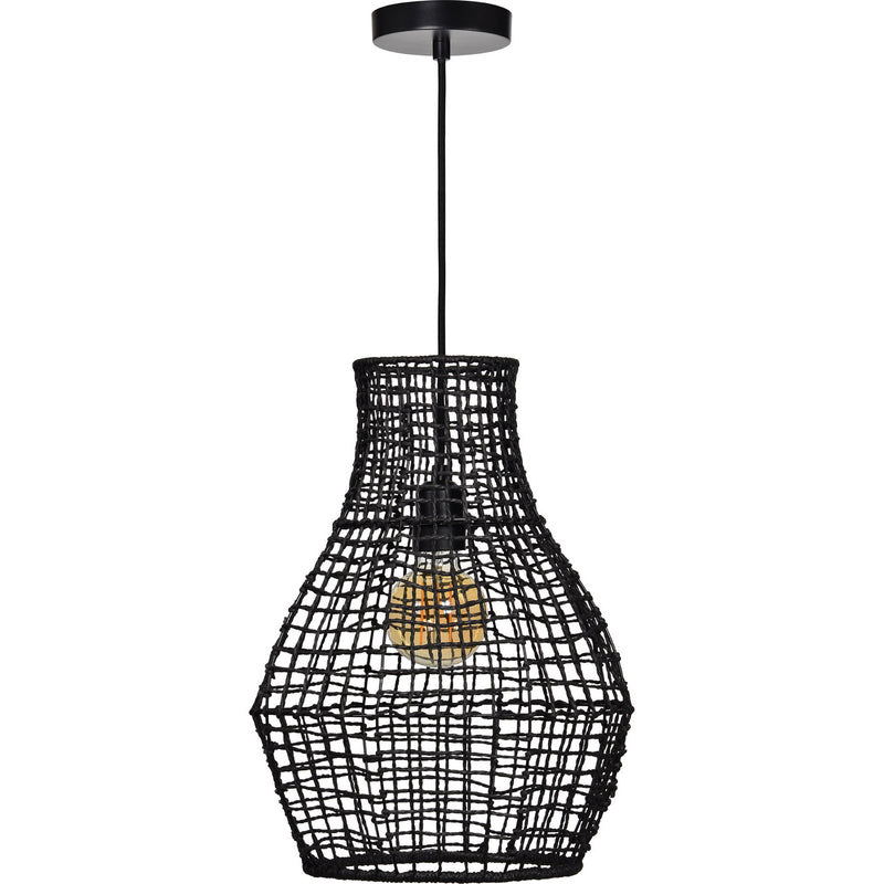 Renwil LPC4425 One Light Ceiling Fixture, Black Mesh Finish-LightingWellCo