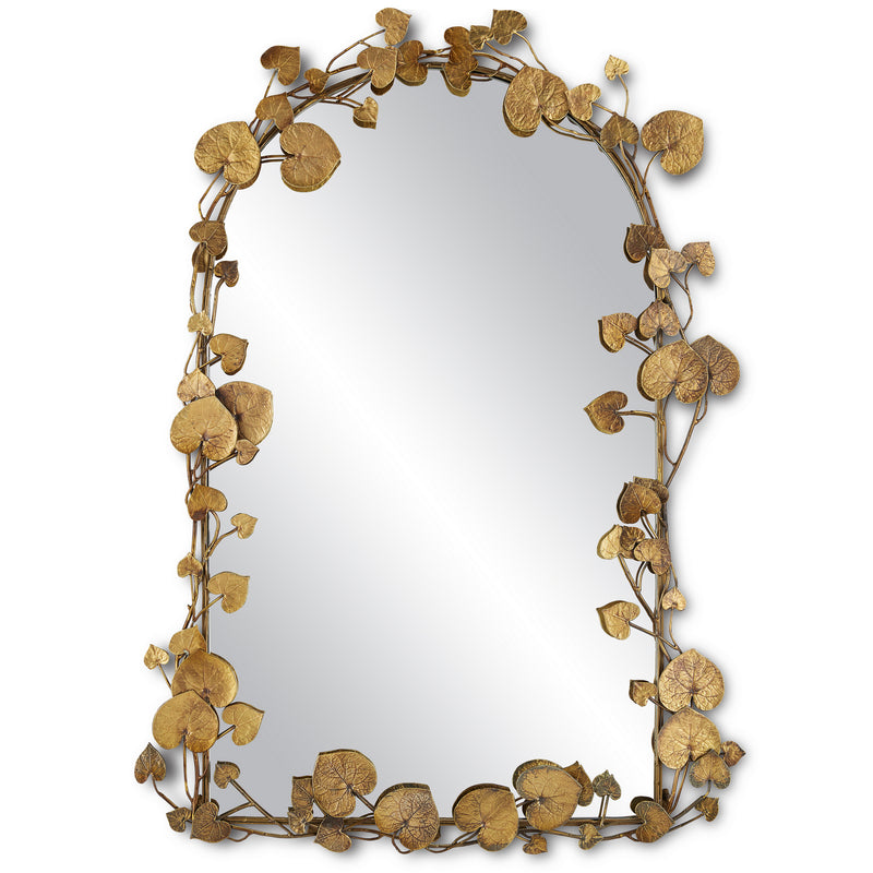 Currey and Company 1000-0115 Mirror, Antique Brass/Mirror Finish-LightingWellCo