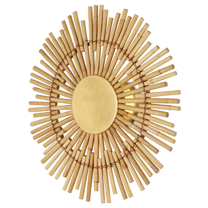 Currey and Company 5000-0206 One Light Wall Sconce, Natural/Gold Leaf Finish-LightingWellCo