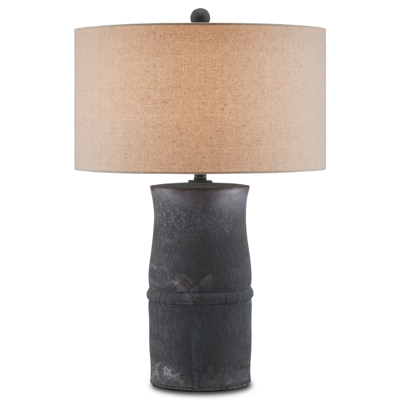 Currey and Company 6000-0779 One Light Table Lamp, Charcoal Finish-LightingWellCo