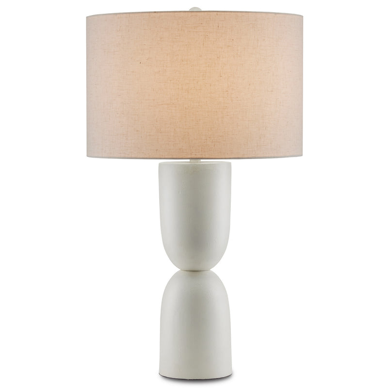 Currey and Company 6000-0794 One Light Table Lamp, White Finish-LightingWellCo