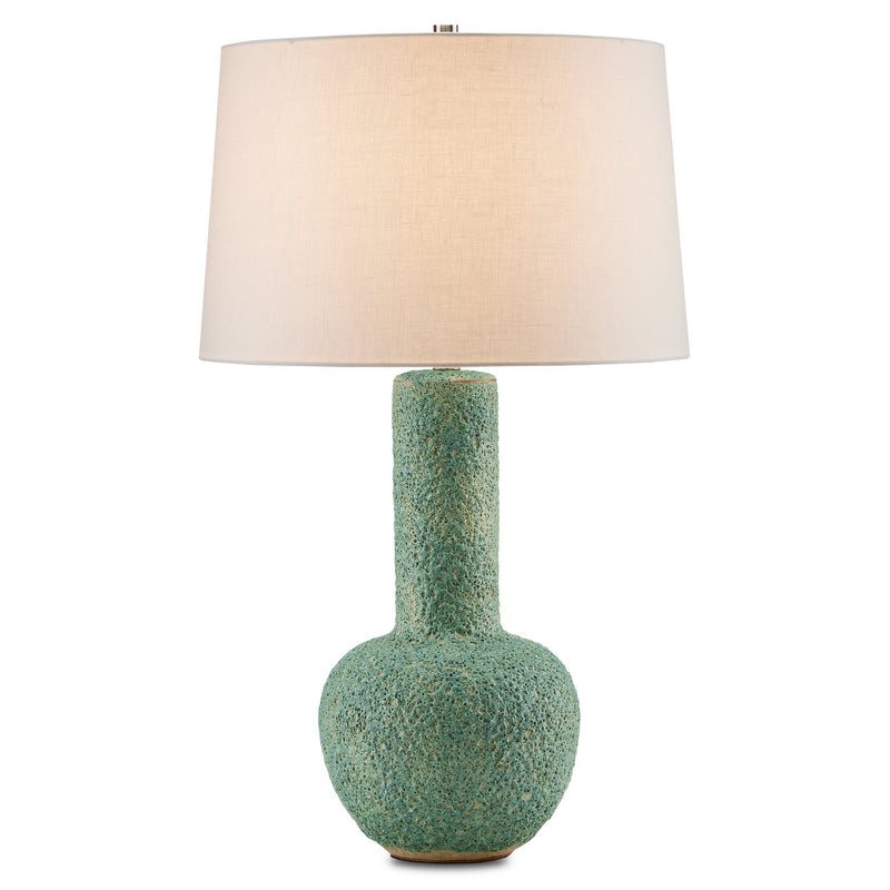 Currey and Company 6000-0799 One Light Table Lamp, Moss Green Finish-LightingWellCo