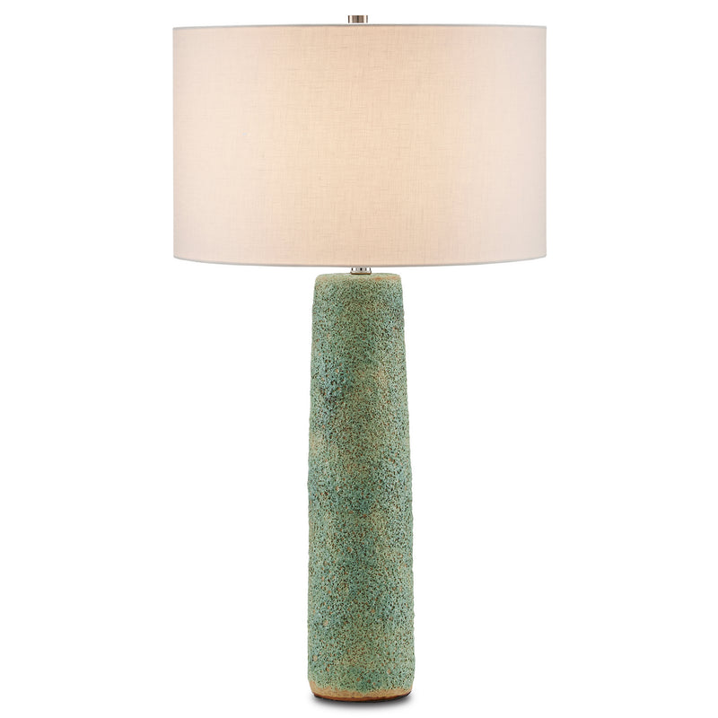 Currey and Company 6000-0800 One Light Table Lamp, Moss Green Finish-LightingWellCo