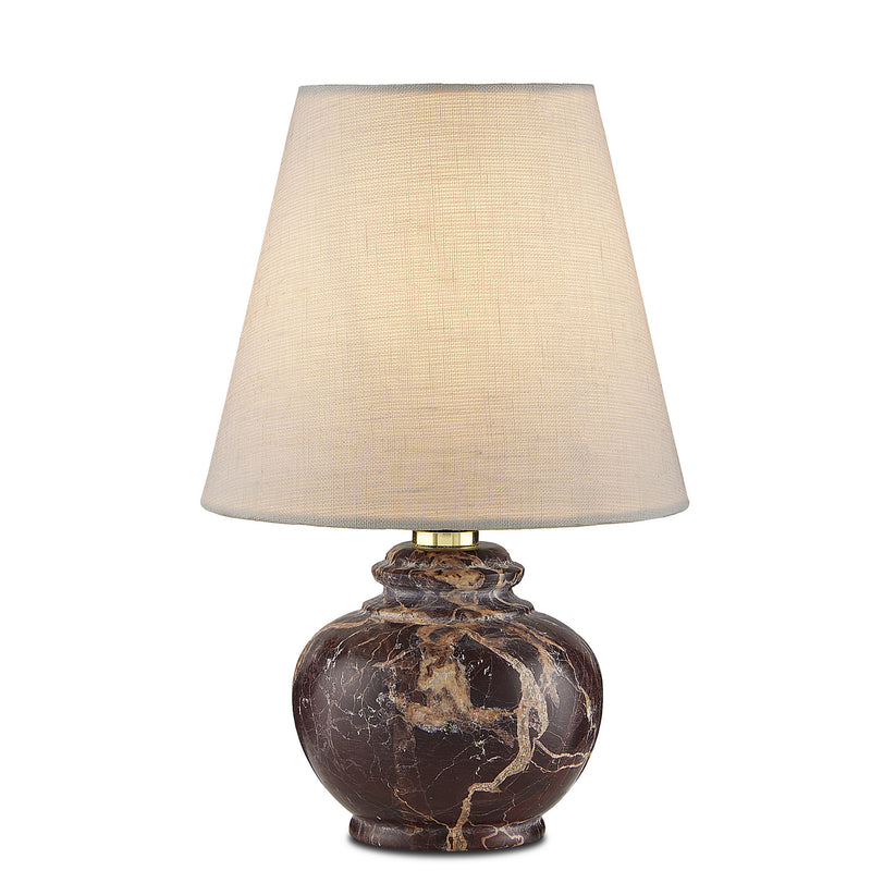Currey and Company 6000-0805 One Light Table Lamp, Oxblood Finish-LightingWellCo