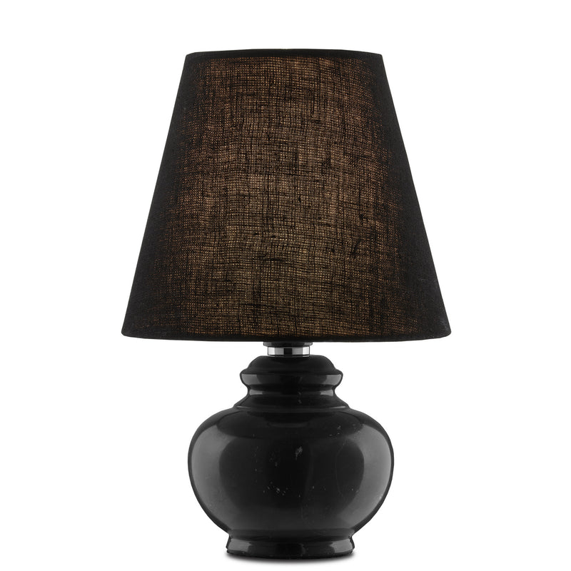 Currey and Company 6000-0807 One Light Table Lamp, Black Finish-LightingWellCo