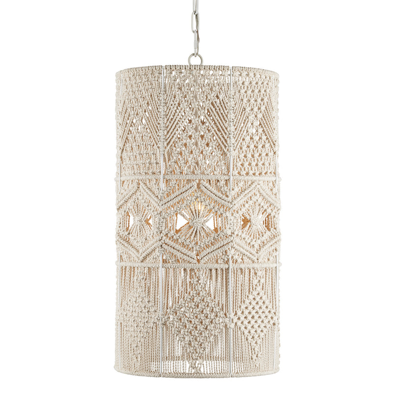 Currey and Company 9000-0916 One Light Pendant, Natural/Whitewash Finish-LightingWellCo