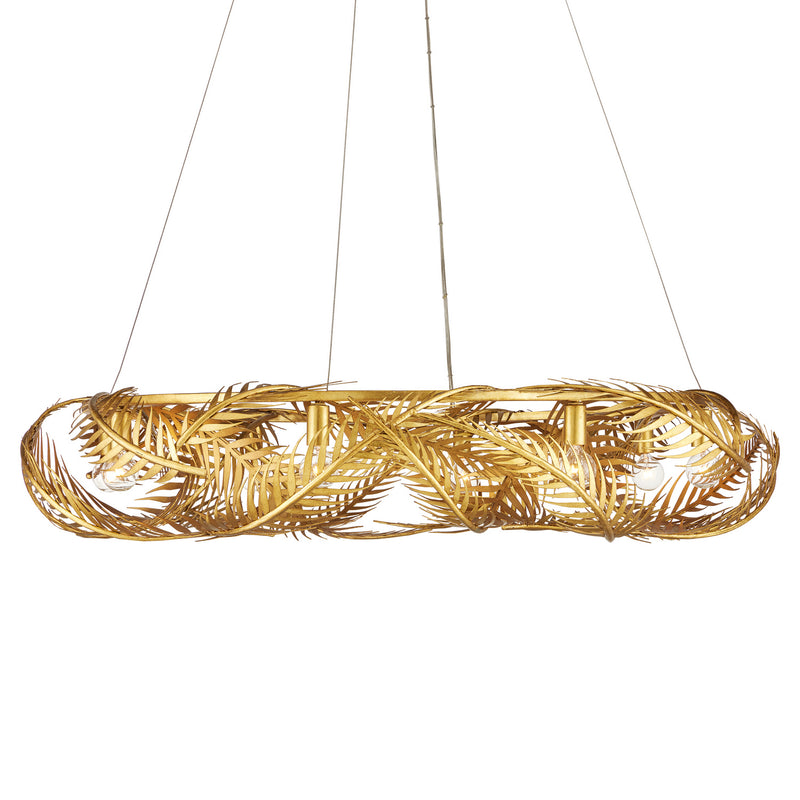 Currey and Company 9000-0937 Eight Light Chandelier, Gold Leaf/Painted Gold Finish-LightingWellCo