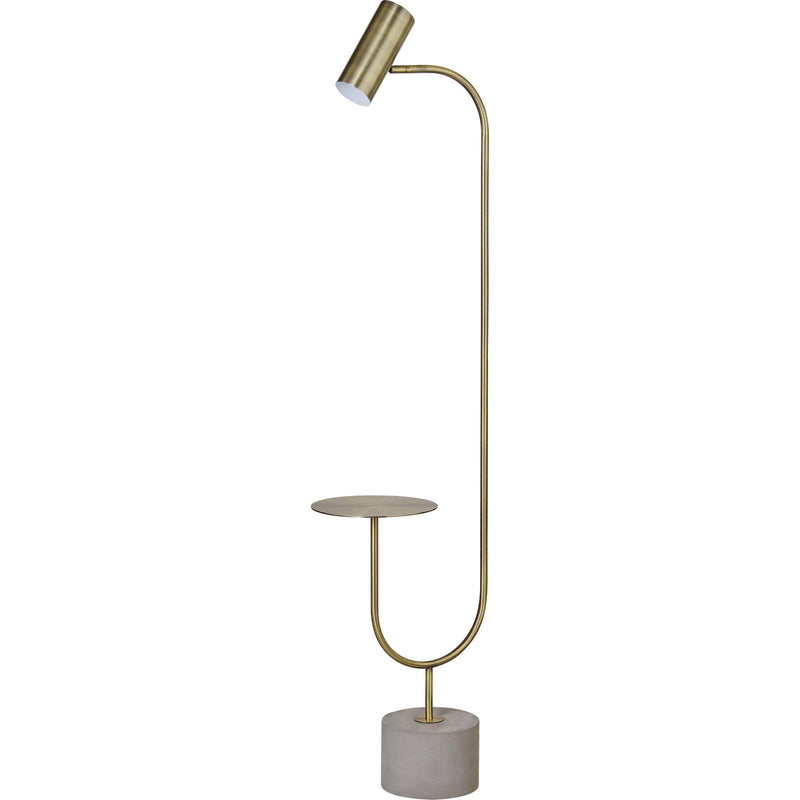 Renwil LPF3124 One Light Floor Lamp, Natural Grey,Plated Antique Brushed Brass Finish-LightingWellCo