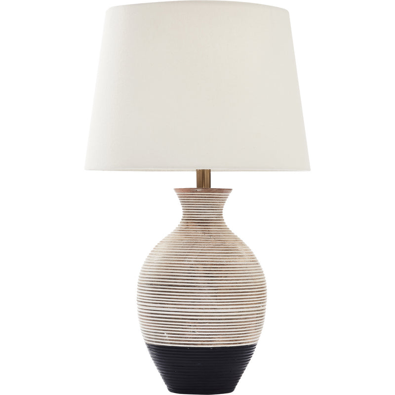 Renwil LPT1180 One Light Table Lamp, Painted White Wash With Black Finish-LightingWellCo