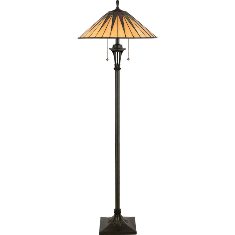 Quoizel TF9397VB Two Light Floor Lamp, Vintage Bronze Finish - LightingWellCo