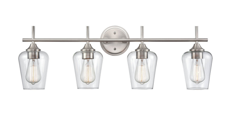 Millennium 9704-BN Four Light Vanity, Brushed Nickel Finish-LightingWellCo
