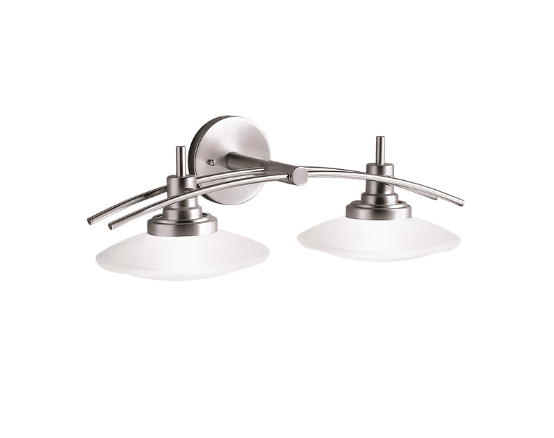 Kichler 6162NI Two Light Bath, Brushed Nickel Finish - LightingWellCo