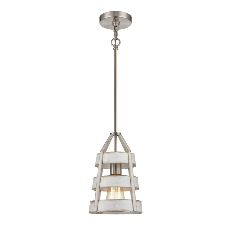 ELK Home 33555/1 One Light Mini Pendant, Satin Nickel Finish-LightingWellCo
