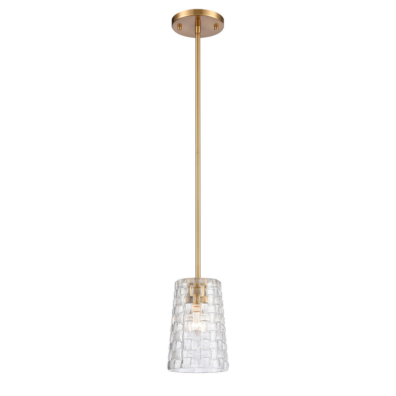 ELK Home 82175/1 One Light Mini Pendant, Satin Brass Finish-LightingWellCo