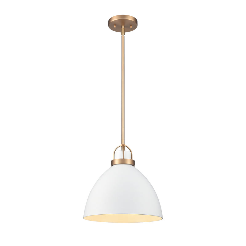 ELK Home 89630/1 One Light Pendant, Matte White Finish-LightingWellCo