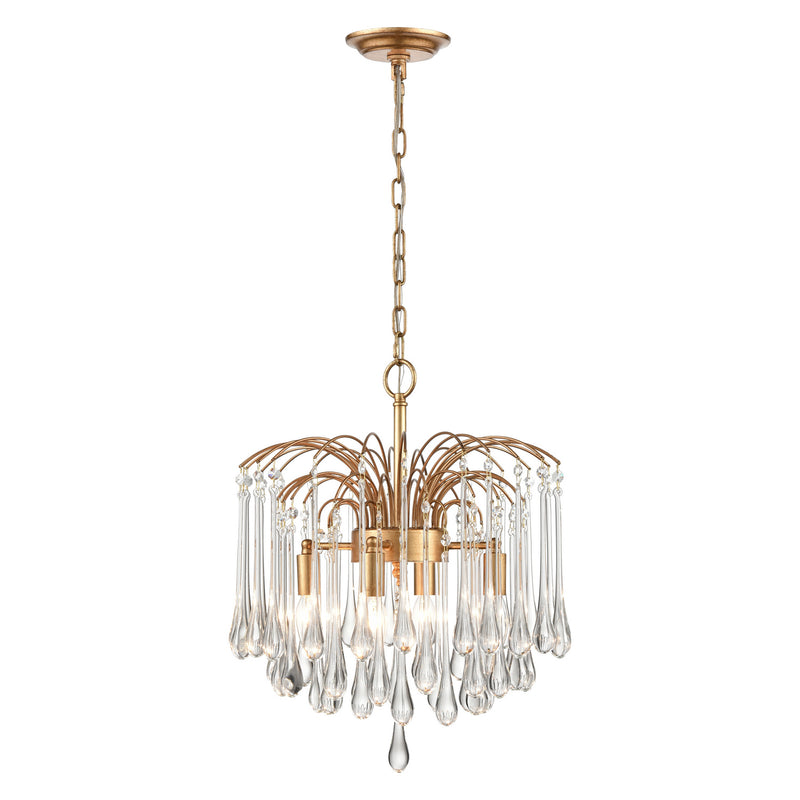 ELK Home H0018-8568 Four Light Pendant, Gold Leaf Finish-LightingWellCo