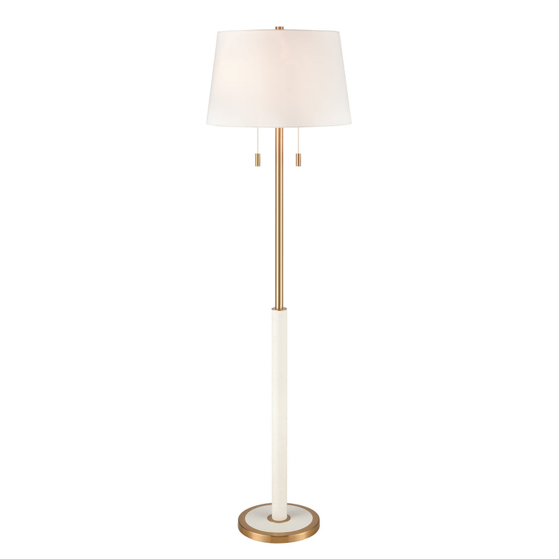 ELK Home H0019-10360 Two Light Floor Lamp, Satin Brass Finish-LightingWellCo