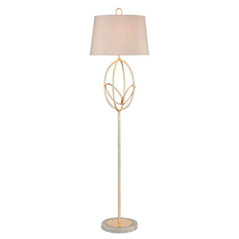 ELK Home H0019-7987 One Light Floor Lamp, Gold Leaf Finish-LightingWellCo