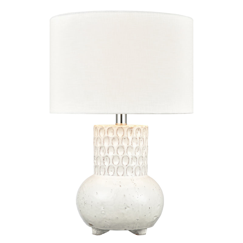 ELK Home H0019-7991 One Light Table Lamp, White Finish-LightingWellCo