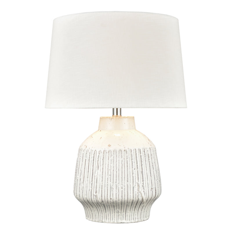 ELK Home H0019-7992 One Light Table Lamp, White Finish-LightingWellCo