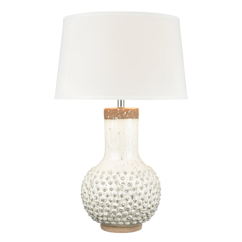ELK Home H0019-7993 One Light Table Lamp, White Finish-LightingWellCo