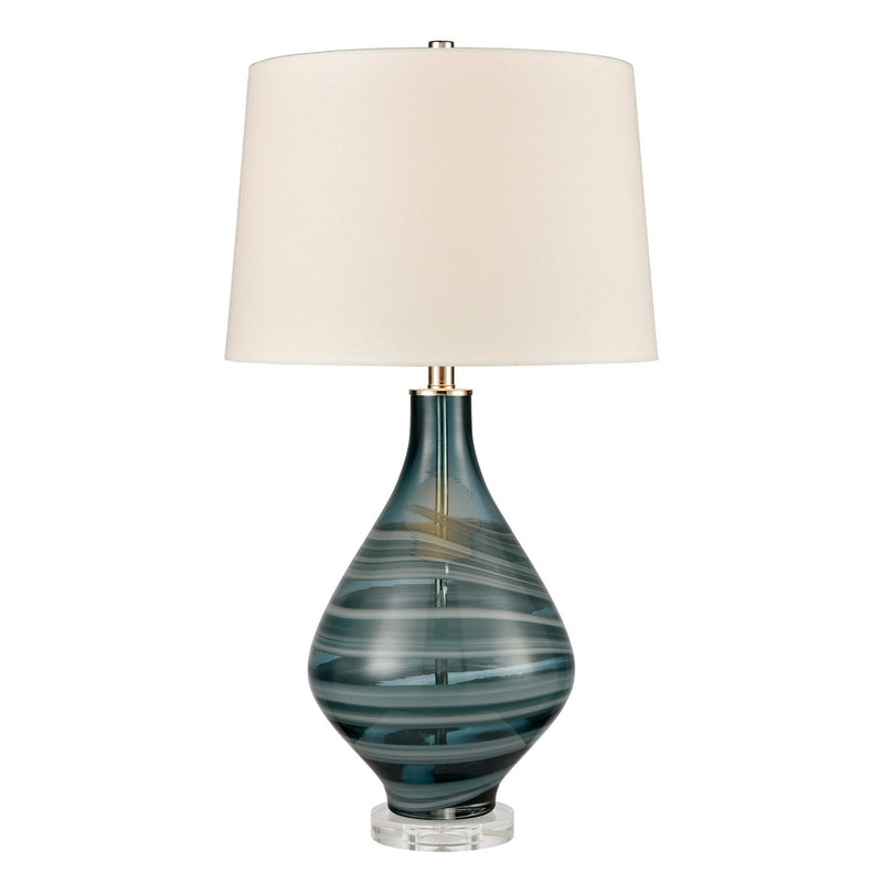 ELK Home H0019-8553 One Light Table Lamp, Teal Finish-LightingWellCo