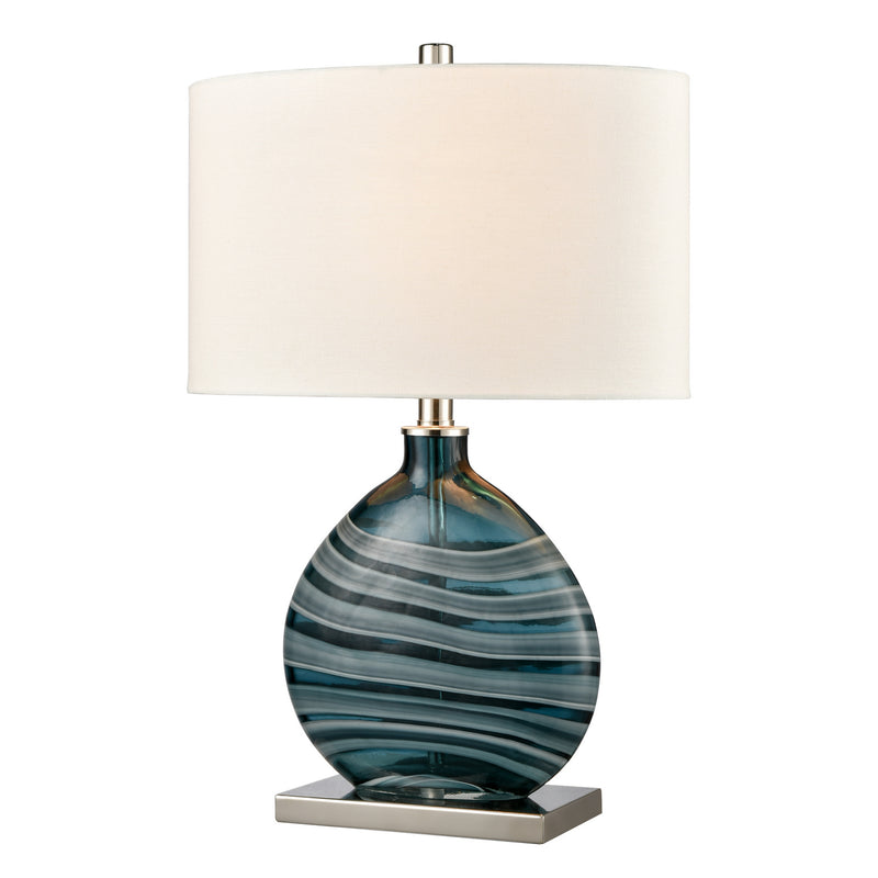 ELK Home H0019-8555 One Light Table Lamp, Teal Finish-LightingWellCo