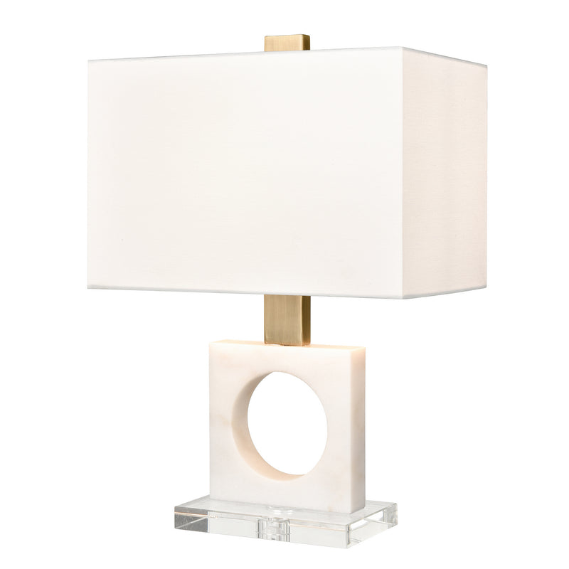 ELK Home H0019-9557 One Light Table Lamp, White Finish-LightingWellCo