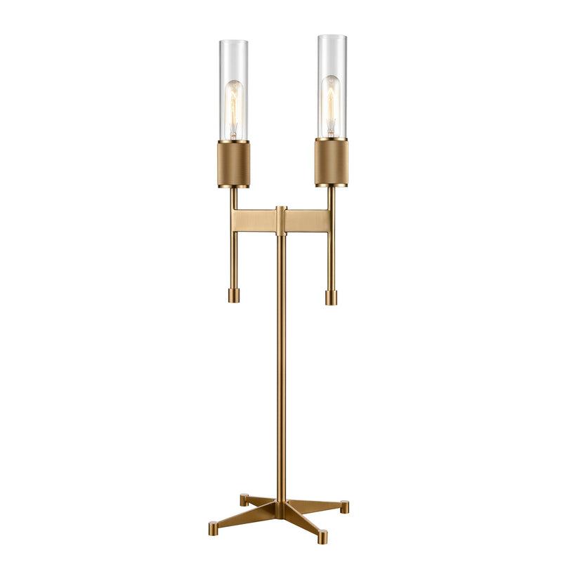 ELK Home H0019-9578 Two Light Table Lamp, Aged Brass Finish-LightingWellCo