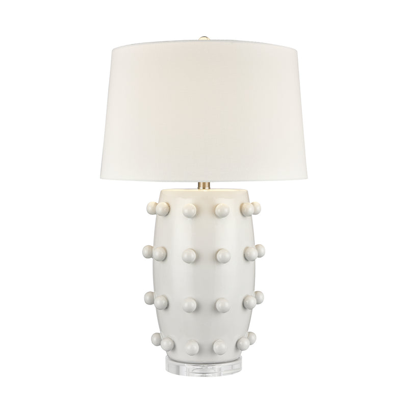 ELK Home H0019-9501 One Light Table Lamp, White Finish-LightingWellCo