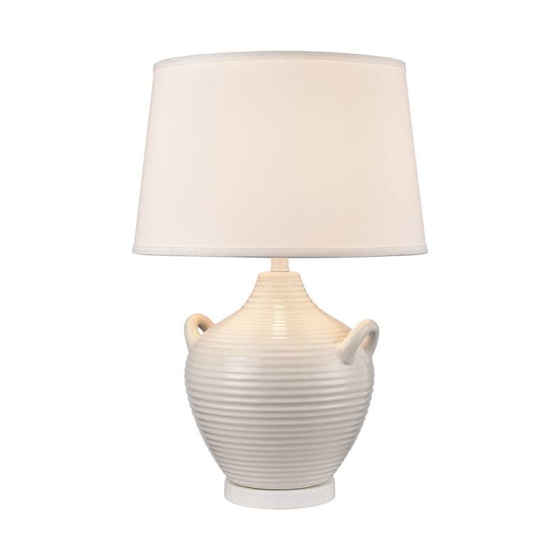 ELK Home S0019-10343 Table Lamp, Gloss White Finish-LightingWellCo