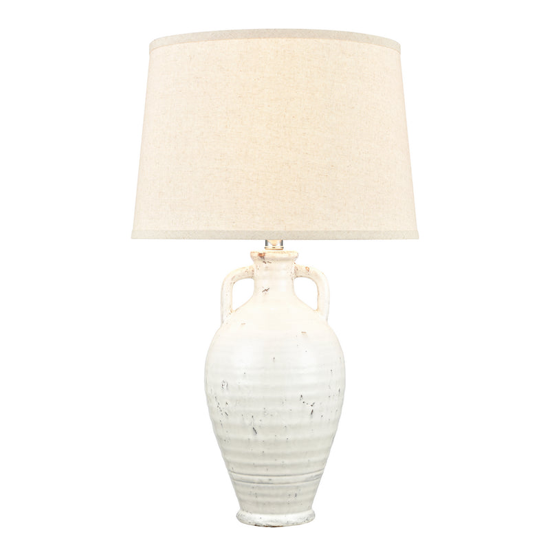 ELK Home S0019-7990 One Light Table Lamp, White Finish-LightingWellCo