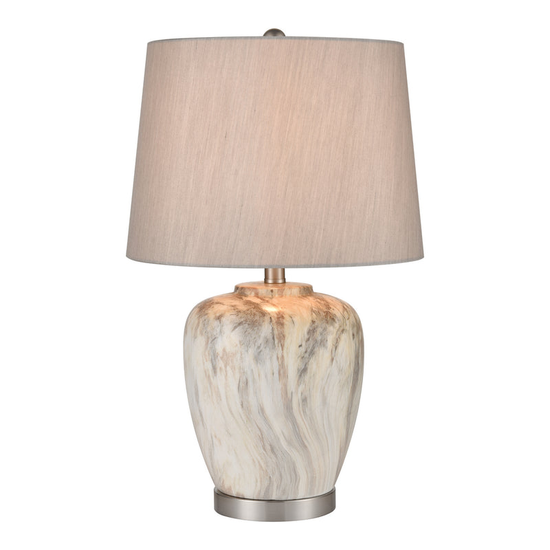 ELK Home S0019-8052 One Light Table Lamp, White Finish-LightingWellCo