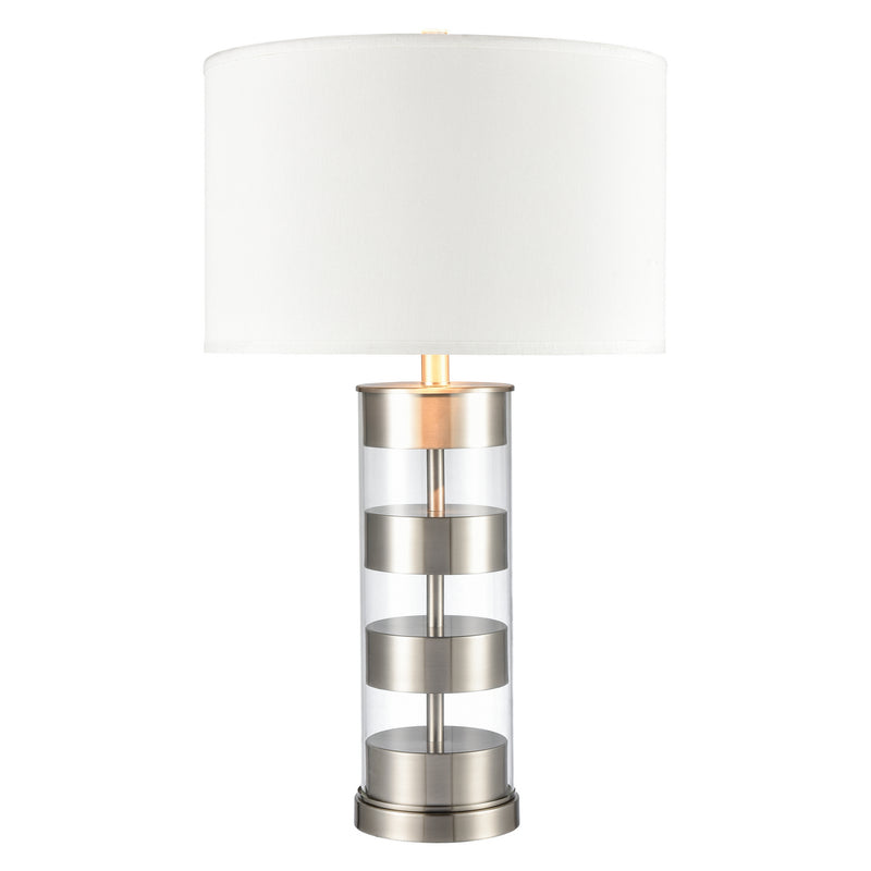 ELK Home S0019-8054 One Light Table Lamp, Satin Nickel Finish-LightingWellCo