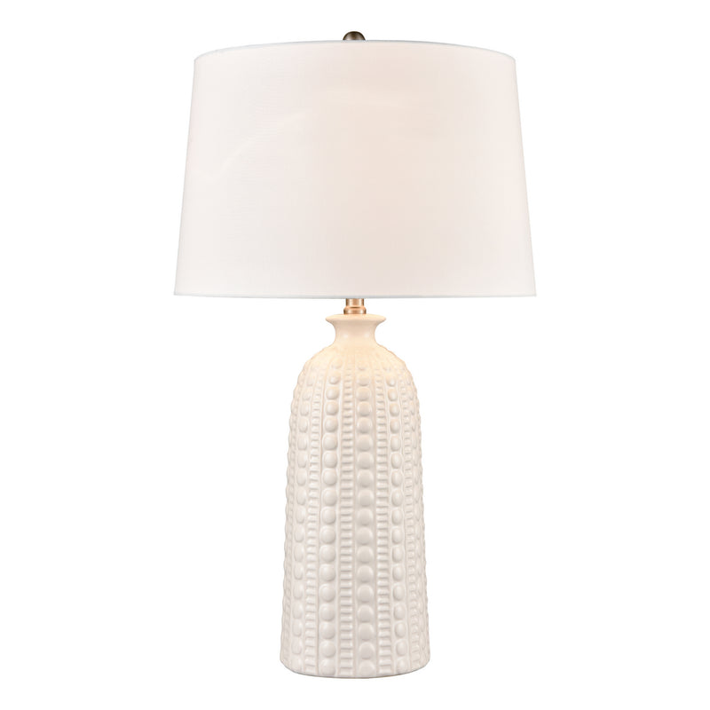 ELK Home S0019-8581 One Light Table Lamp, White Finish-LightingWellCo
