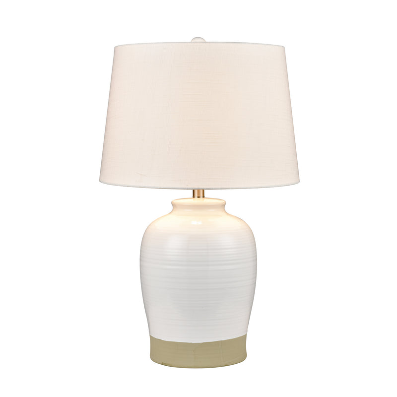 ELK Home S0019-9468 One Light Table Lamp, White Finish-LightingWellCo