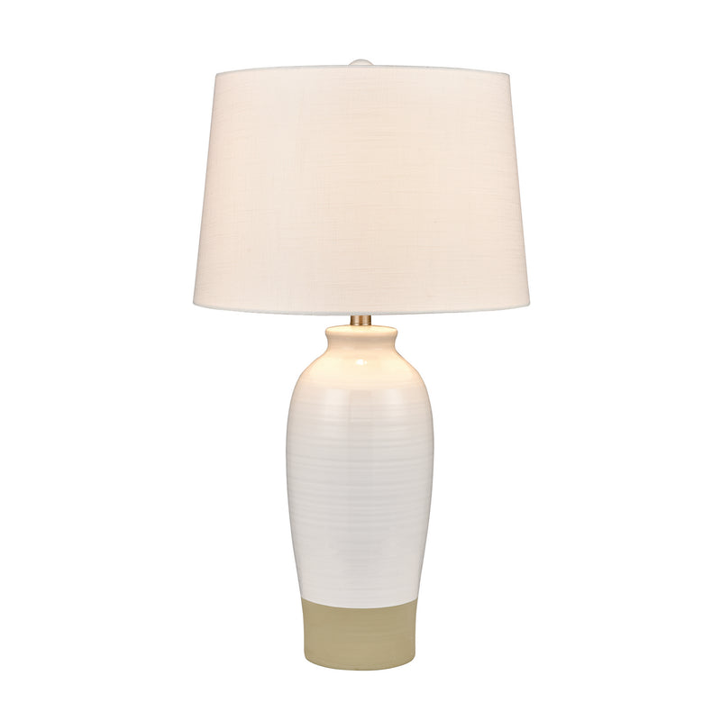 ELK Home S0019-9469 One Light Table Lamp, White Finish-LightingWellCo
