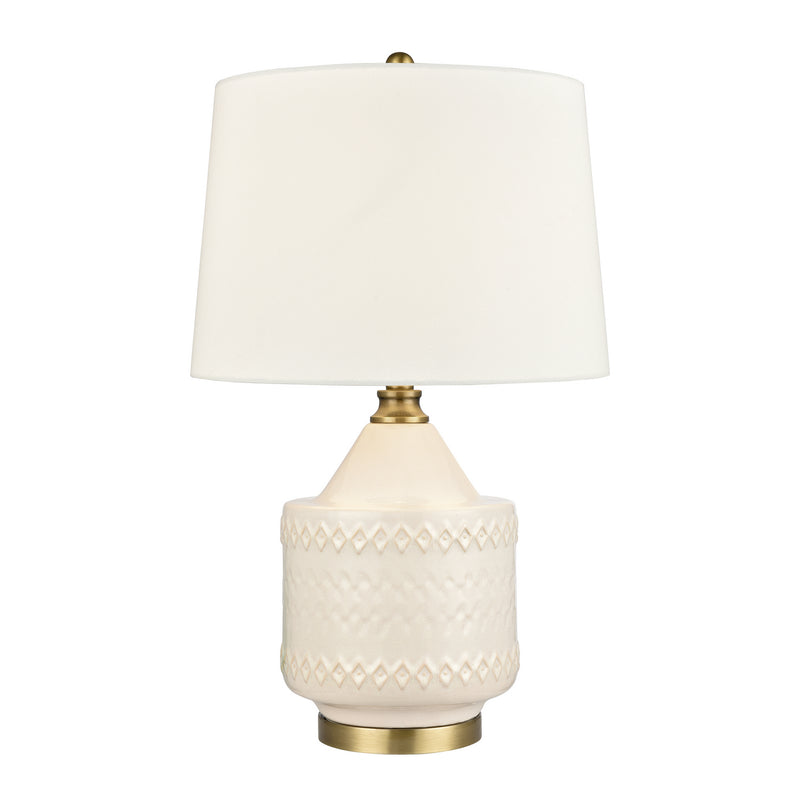 ELK Home S0019-9488 One Light Table Lamp, White Finish-LightingWellCo
