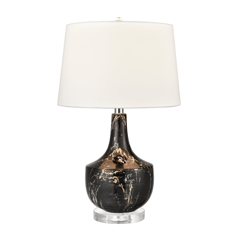 ELK Home S0019-9555 Table Lamp, Black Marbleized Finish-LightingWellCo