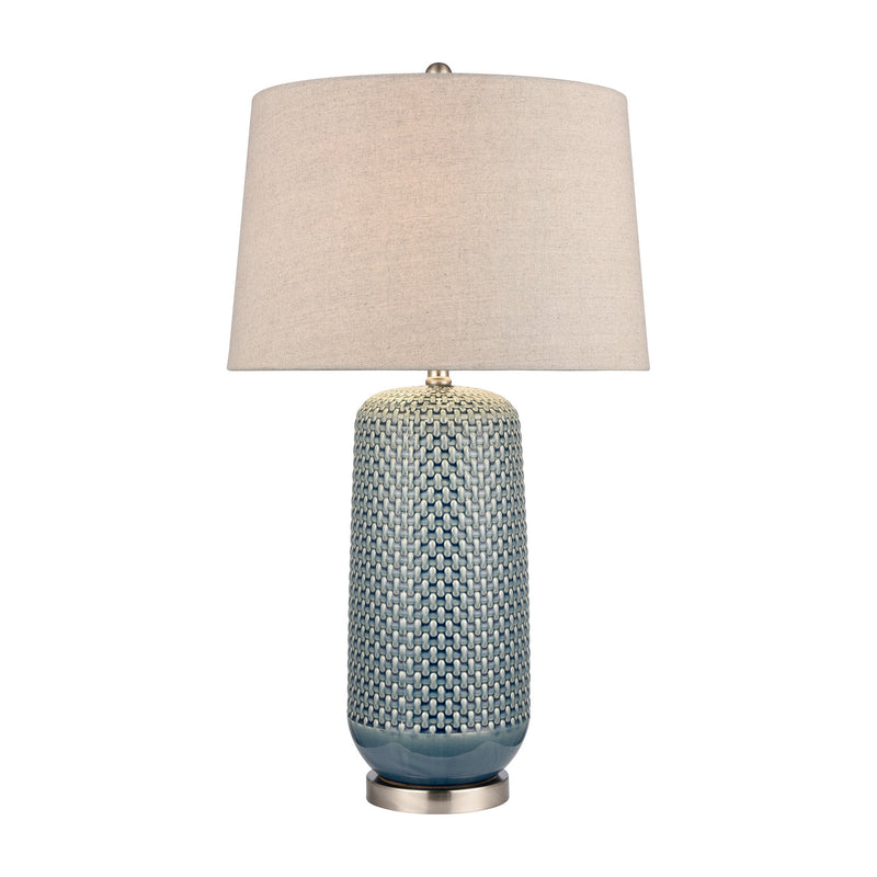 ELK Home S0019-9484 One Light Table Lamp, Blue Finish-LightingWellCo
