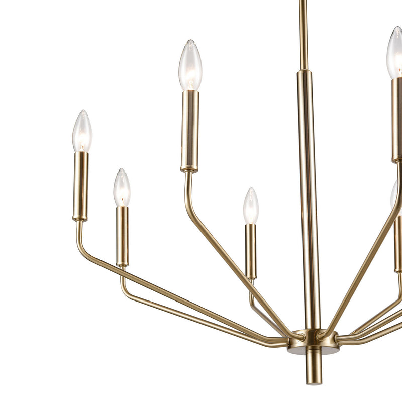 Millennium 8168-MG Eight Light Chandelier, Modern Gold Finish-LightingWellCo