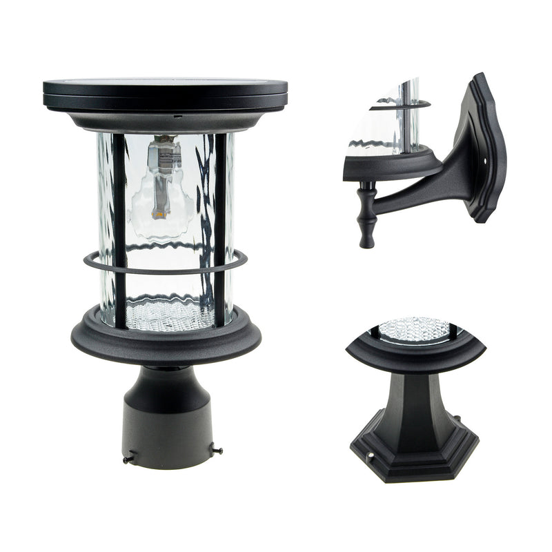 Gama Sonic 20B50033 One Light Wall/Pier Mount, Black-LightingWellCo