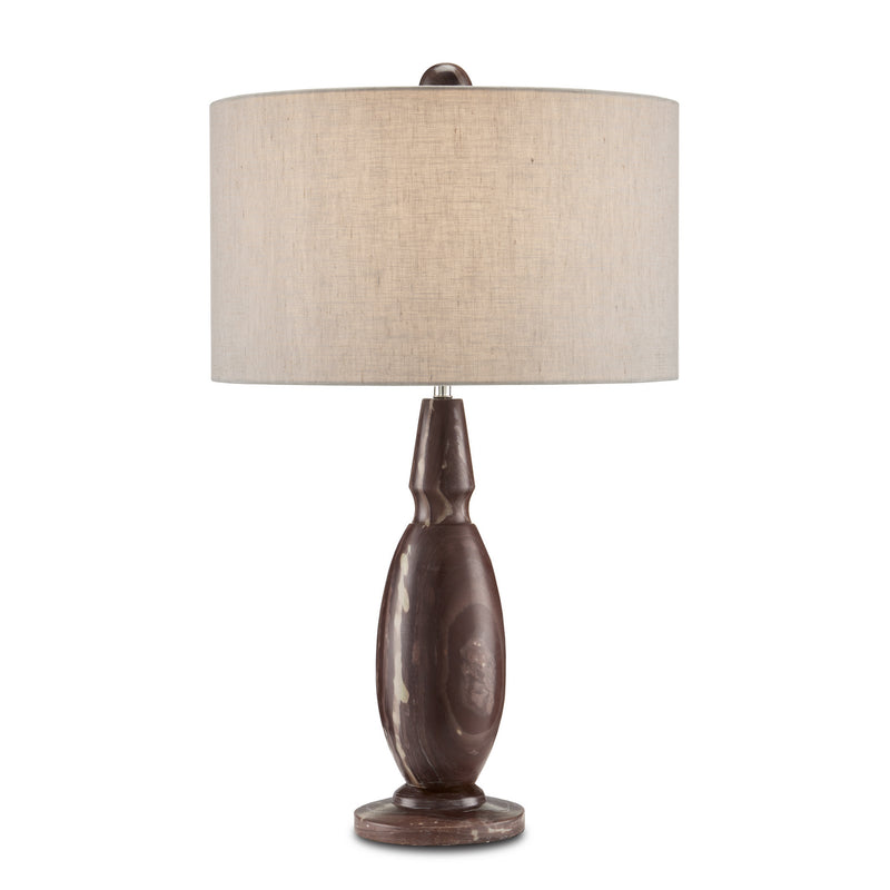 Currey and Company 6000-0827 One Light Table Lamp, Natural/Polished Nickel Finish-LightingWellCo