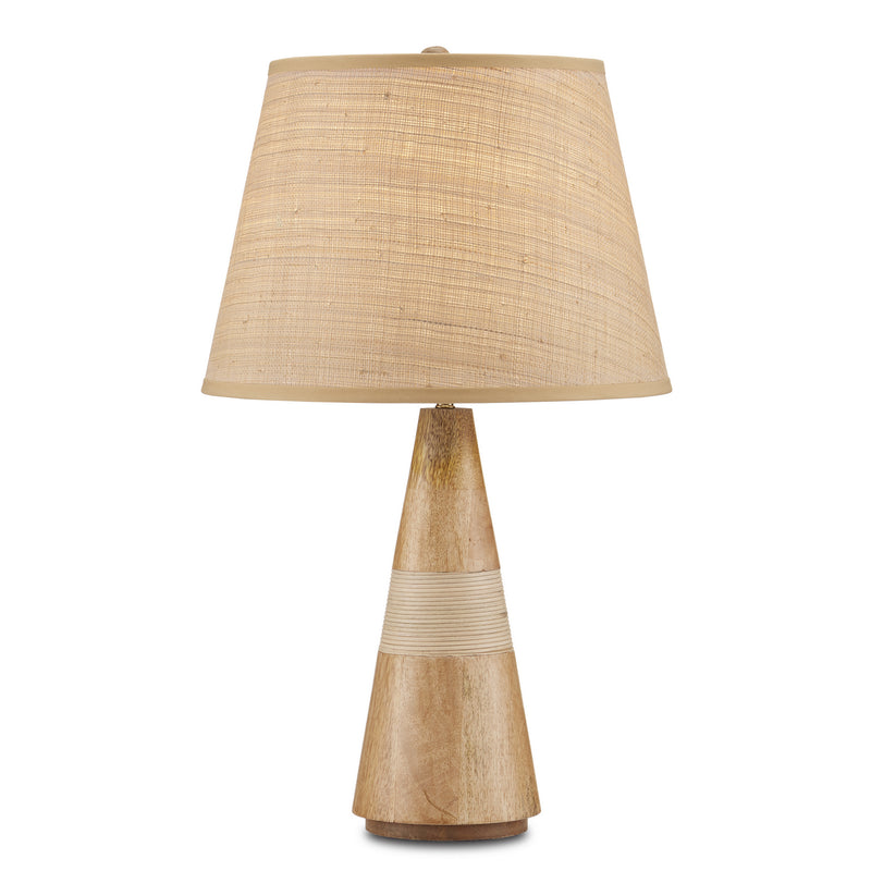 Currey and Company 6000-0828 One Light Table Lamp, Natural/Brass Finish-LightingWellCo