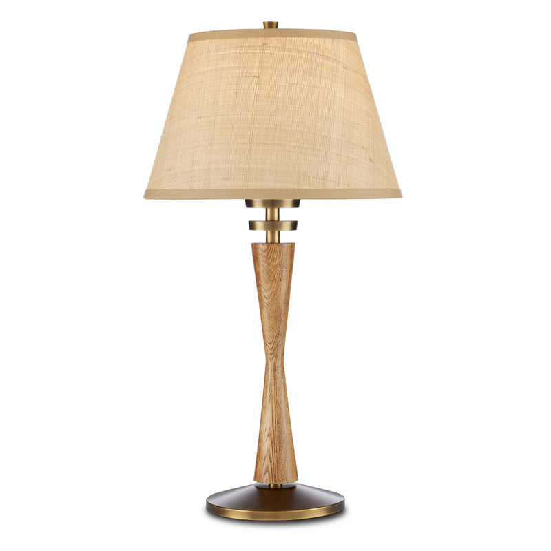 Currey and Company 6000-0838 One Light Table Lamp, Classic Honey/Antique Brass Finish-LightingWellCo