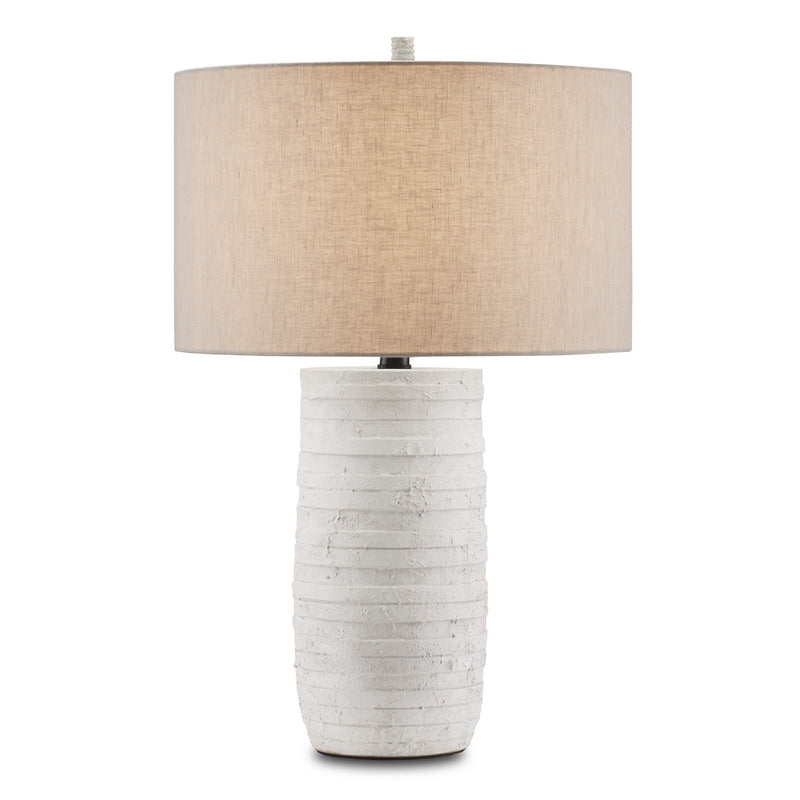 Currey and Company 6000-0849 One Light Table Lamp, White Finish-LightingWellCo